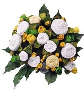Large Yellow Baby Clothing Bouquet - Great Gender Neutral Baby Shower Gift Idea for Newborns