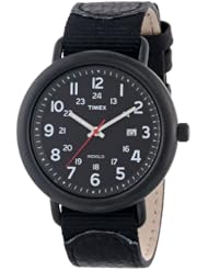 Timex Unisex T2P0149J Casual Black Slip-Thru Strap Watch
