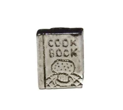 Cook Book Charm for Floating Lockets - Old School Geekery Brand Locket Charms - Great Gift for Chef or Mom