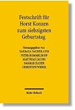 Festschrift f�r Horst Konzen zum siebzigsten Geburtstag