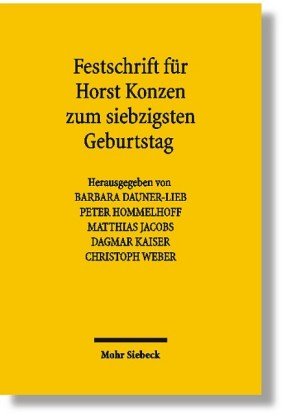 Festschrift f�r Horst Konzen zum siebzigsten Geburtstag