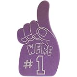 US Toy Foam Number 1 Hands Novelty, Purple