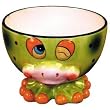 ZooBuds Hand Painted Ice Cream or Cereal Bowl - Frog Design