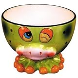 ZooBuds Hand Painted Ice Cream or Cereal Bowl - Frog Design ZooBuds Hand Painted Ice Cream or Cereal Bowl - Frog Design
