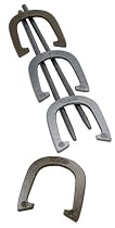 Halex Premier Horseshoe Set With Hammer Finish Steel In Gold And Silver