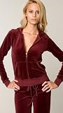 Juicy Couture - Juicy Couture Bordeaux Velour Hoodie