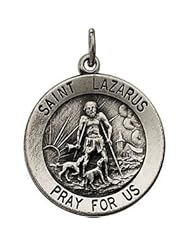 St. Saint Lazarus Medal Pendant 14K Gold Yellow R16316