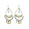 Multicolor Beaded Earrings - Goldtone