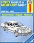 Ford Taurus and Mercury Sable 1986 Thru 1992 Automotive Repair  Manual (Haynes Automotive Repair Manuals)