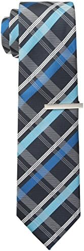 Little Black Tie Men's Elston Plaid Tie, Blue, One Size