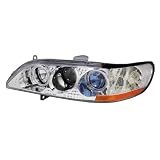 1998-2002 Honda Accord Projector Head Lights Halo Chrome Clear Amber Reflector by Instyleparts