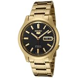 Gold Tone Seiko 5 Automatic Black Dial