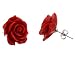 16mm Red Dyed Simulated Coral Carved Rose Flower Earrings 16mm Red Dyed Simulated Coral Carved Rose Flower Earrings