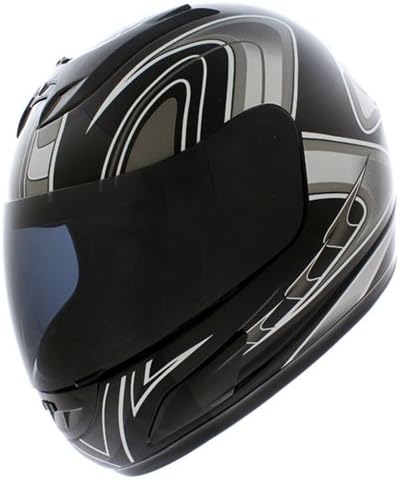 Duke DK-100B Black Full Face Motorcycle Helmet Medium