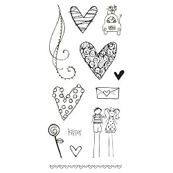 Heidi Grace Designs by Fiskars 4 by 8-Inch Designer Clear Stamps - Valentines