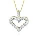 1/2ctw. 14k Yellow Gold Diamond Heart Pendant with 18 Box Chain