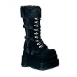 Demonia Boots Women's BEAR-202 4 1/2" Platform Lace-Up Knee Boot