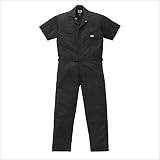 (ディッキーズ) Dickies ブッチャー織り半袖つなぎ Dickies-1111 ブラック L