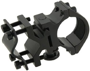 2.75 inches Practical LED Flashlight Torch Alloy Gun Mount Holder Clip (Black)