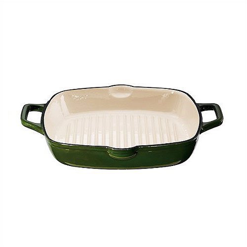 KitchenAid 12-Inch Cast-Iron Square Grill Pan, Green