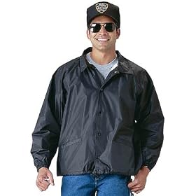 Black Law Enforcement Fleece-Lined Coaches Jacket by Galaxy Army Navy