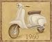 1960 Scooter by Lucciano Simone. Size 10.00 inches width by 7.97 inches height. High Quality Art Poster Print