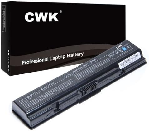 CWK® New Laptop Battery for Toshiba Satellite A350 A350D L550 L555D L500D L555 L505D L505 L500; Fits PA3534U-1BRS PA3534U-1BAS PA3534U [Li-ion 6-cell 5200mAh (4400mAh compatible)]