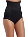 Flexees Women's Ultimate Instant Slimmer Ultra Firm Control Hi-Waist Brief, Black, XXL