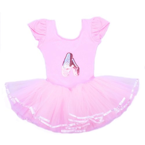 BHL Girls Ballet Dresses 2-7Y Front Shoes Short Sleeve