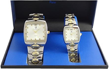 Charles Dumont Paris His & her Gift Set Silver & Gold Two Tone Alloy Metal Case