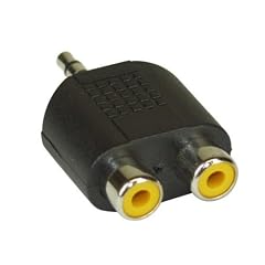 Y Adapter 3,5mm Klinke Stecker auf 2x Cinch-Buchse