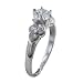 Sterling Silver Round Cut Cz Promise Wedding Engagement Ring