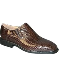 Giorgio Brutini Mens Genuine Snake 15521 Slip-on Shoes,Brown,10 W US