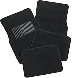 Rubber Queen 70541 Carpeted 4 Piece Mat With Vinyl Heel Pad Black