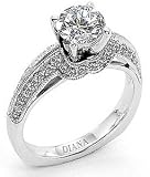 2 Sided Pave Diamond Engagement Ring .33cttw (cz ctr)