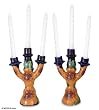 Ceramic candleholders, 'Bright Sunflowers' (pair) Ceramic candleholders, 'Bright Sunflowers' (pair)
