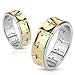 STR-0054 Stainless Steel Gold IP Die-Cut Cross Pattern Band Ring; Comes With Free Gift Box (10)
