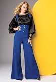 High-Waist Suspender Pants