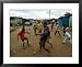 Children Play Soccer in an Impoverished Street in Lagos, Nigeria Framed Art Poster Print, 31x25