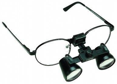 Dental and Surgical Low Vision Medical Loupes - Titanium Frame Flip-up Black - 35x At 420mm