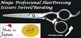 Ninja Japan - BlackIce-3D Professional Hairdressing Scissors Shears 6'' - Rotating/Swivel Thumb - LIFETIME WARRANTY