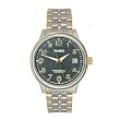 Timex 2K941 Men's Round Dark Dial Analog Gold-Tone and Silver-Tone Perpetual Calendar Dress Watch with Expansion Band
