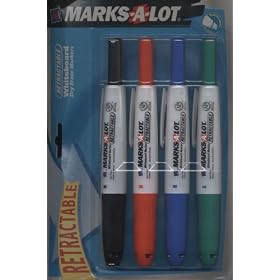 Avery Marks A Lot Retractable White Board Marker Assorted Colors 4 pack by Avery