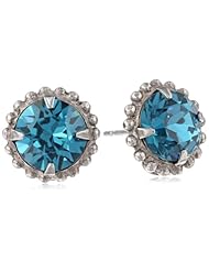 Sorrelli "Northern Lights" Decorative Edge Petite Silver-Tone Stud Earrings