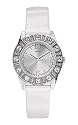 Guess Ladies Silver Sunray Dial Quartz Watch - 75603L1