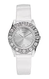 Guess Ladies Silver Sunray Dial Quartz Watch - 75603L1