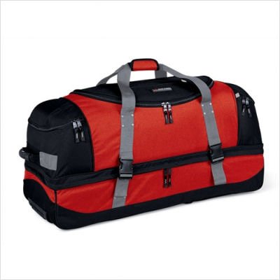High Sierra 36-Inch Drop-Bottom Wheeled Duffel (Nightfall Blue/Black) High Sierra 36-Inch Drop-Bottom Wheeled Duffel