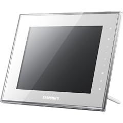 Samsung SPF-800 W digitaler Bilderrahmen (20,3 cm (8 Zoll) Display, 1 GB interner Speicher, MP3 Funktion, 4:3, SD-/SDHC-Card) wei�