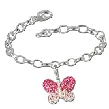 SilberDream exclusive Charms - bracelet complètement organisé papillon cristaux Swarovski elements - Argent 925/1000 - FCA133