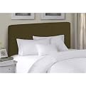 Straight Top Headboard with Mink Microsuede Slipcover and Chenille Slipcover